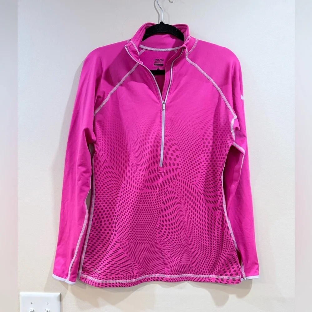 🔥Nike Pink Women’s Quarter-Zip Pullover Size L EC🔥